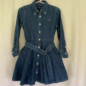 Ralph Lauren denim button down dress 3/3T